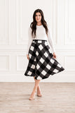 Up Town Checkered Skirt
