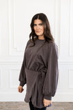 Charcoal Sweatshirt Dress